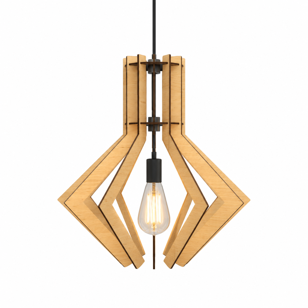 Offene Diamant-Pendelleuchte